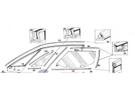 FRONT QUARTER VENT WINDOW RUBBER SEAL SET