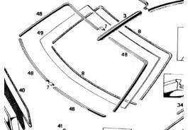 117/33/48 FRONT WINDSCREEN TRIM 4 PIECE FACTORY KIT