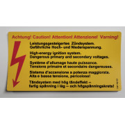 HIGH VOLTAGE IGNITION STICKER