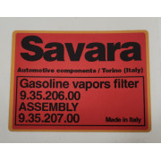 VAPOR CANISTER STICKER