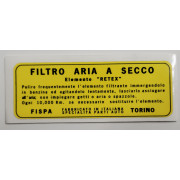 3500GT AIR FILTER  STICKER