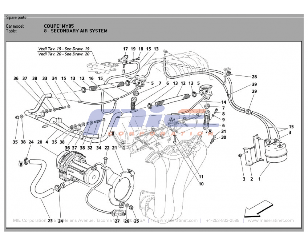 Maserati / 3200 GT / T-08 - secondary air system