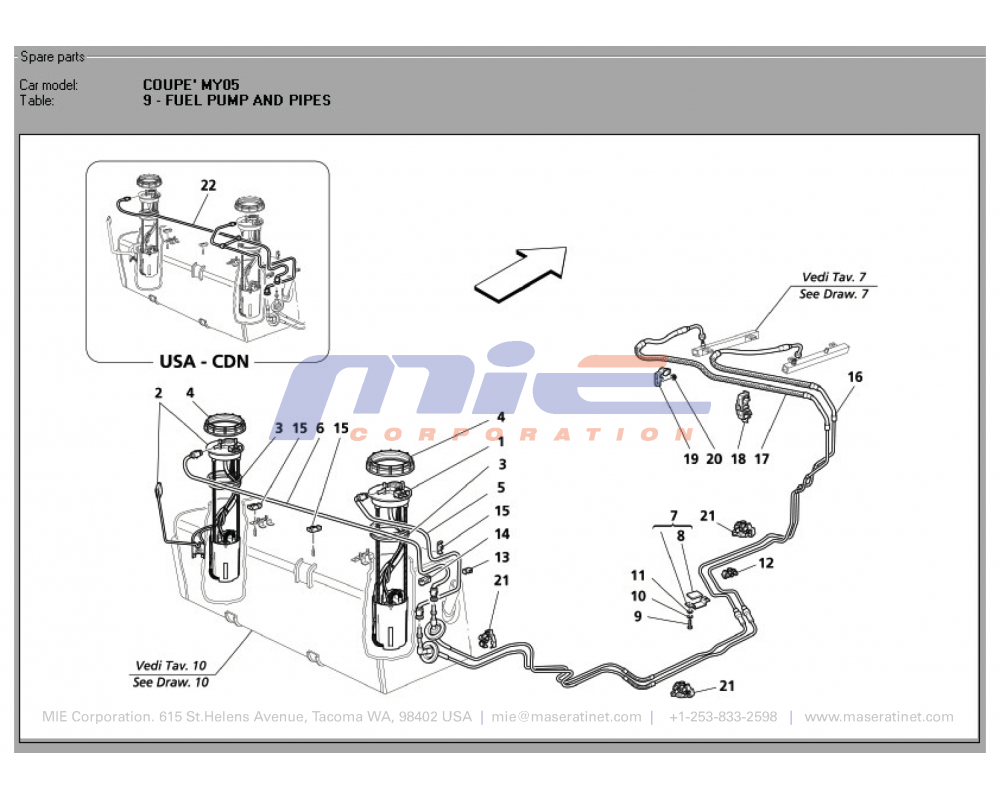 Maserati / 3200 GT / T-09 - fuel pump and pipes