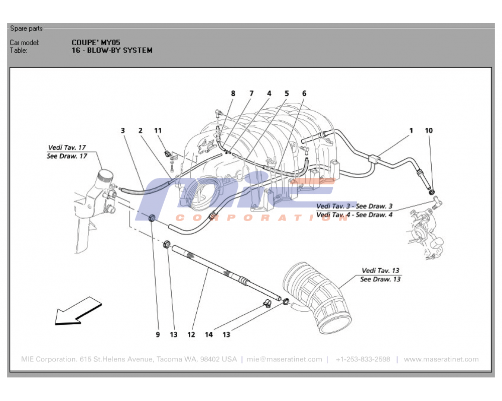 Maserati / 3200 GT / T-16 - blow-by system