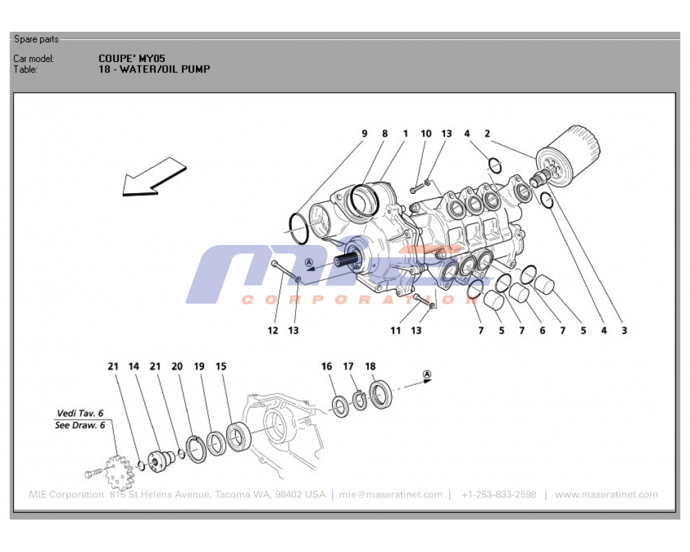 Maserati / 3200 GT / T-18 - water/oil pump
