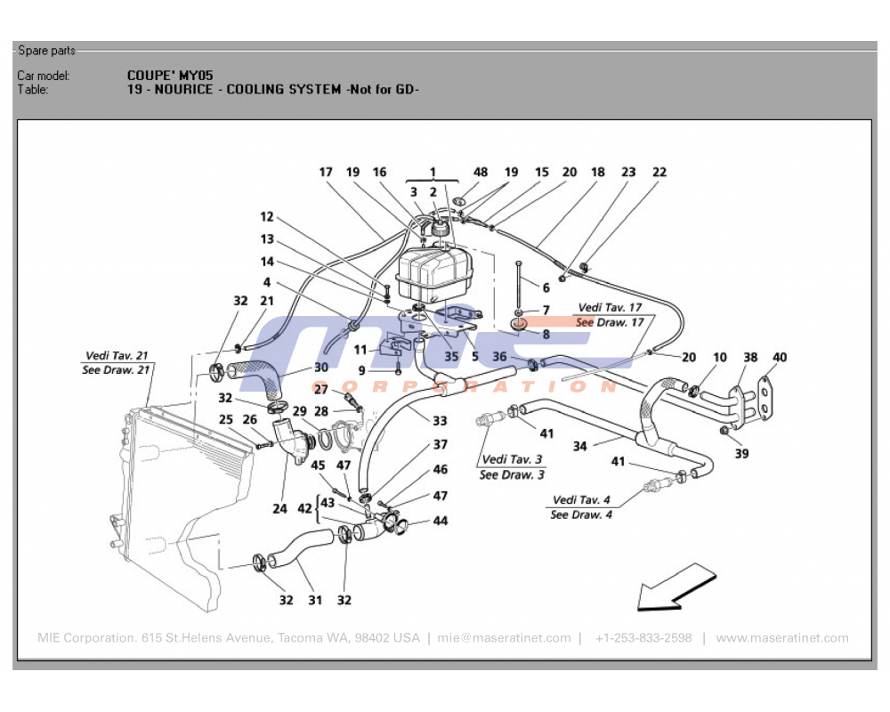 Maserati / 3200 GT / T-19 - nourice - cooling system -not for gd-