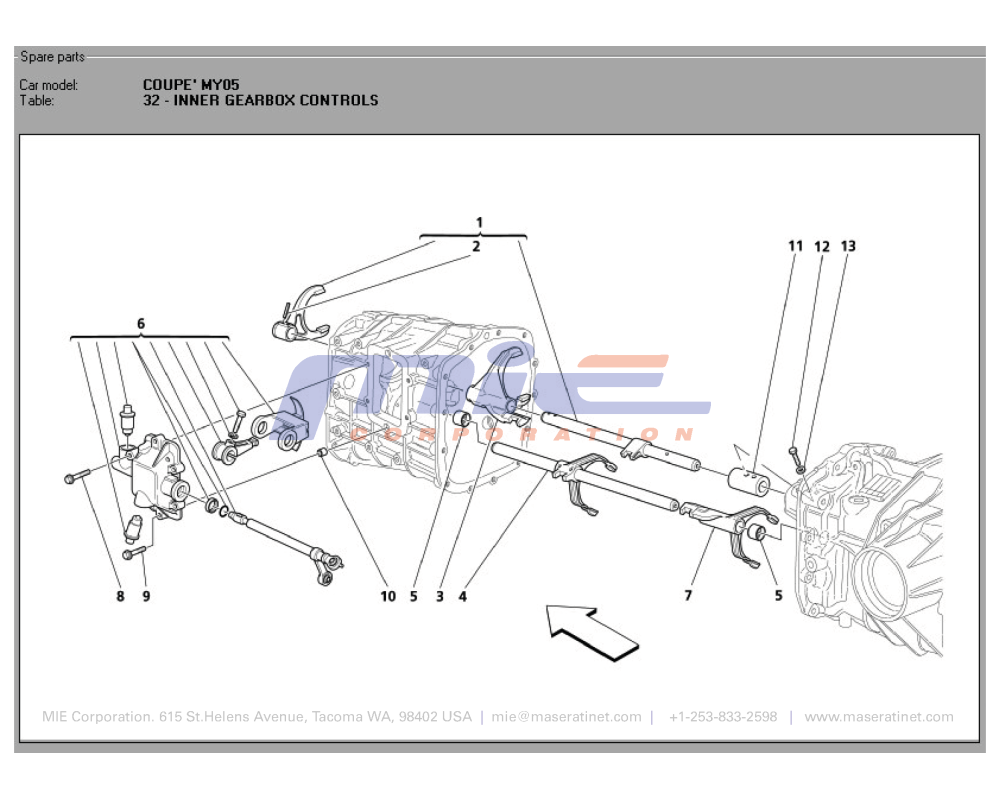 Maserati / 3200 GT / T-32 - inner gearbox controls