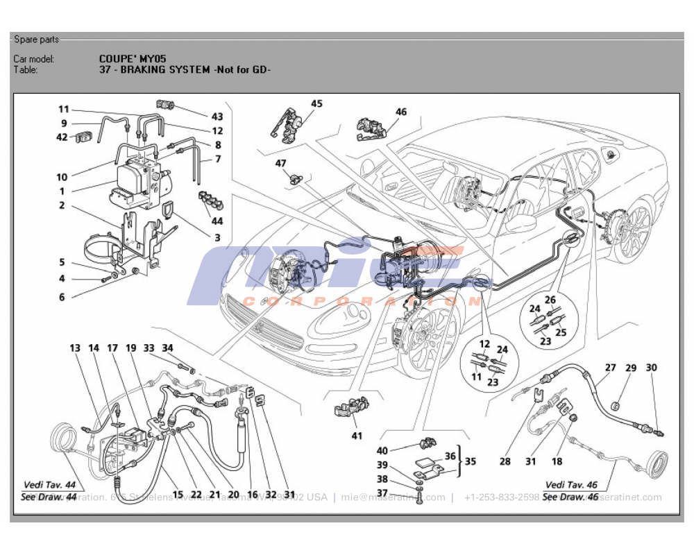 Maserati / 3200 GT / T-37 - braking system -not for gd-