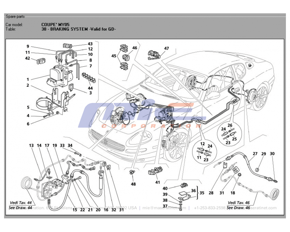 Maserati / 3200 GT / T-38 - braking system -valid for gd-