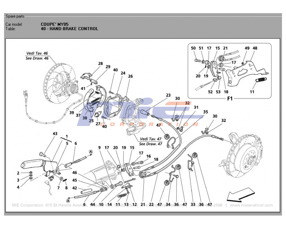 Maserati / 3200 GT / T-40 - hand-brake control