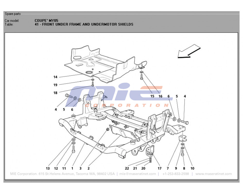 Maserati / 3200 GT / T-41 - front under frame and undermotor shields