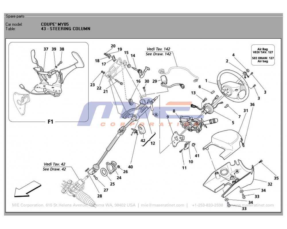 Maserati / 3200 GT / T-43 - steering column