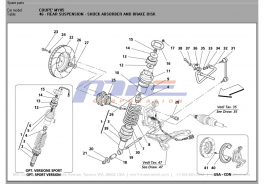 T-46 - rear suspension - shock absorber and brake disk