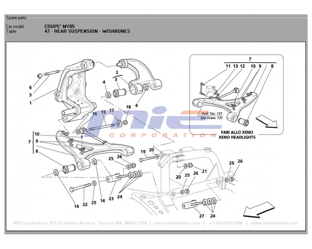 Maserati / 3200 GT / T-47 - rear suspension - wishbones