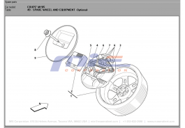 T-49 - spare wheel and equipment -optional-