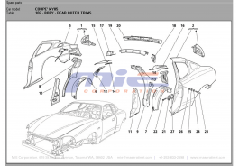 T-102 - body - rear outer trims