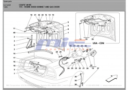 T-115 - trunk hood bonnet and gas door