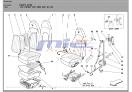 T-120 - front seat and seat belts