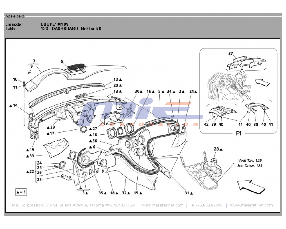 Maserati / 3200 GT / T-123 - dashboard -not for gd-