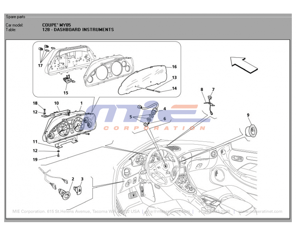 Maserati / 3200 GT / T-128 - dashboard instruments