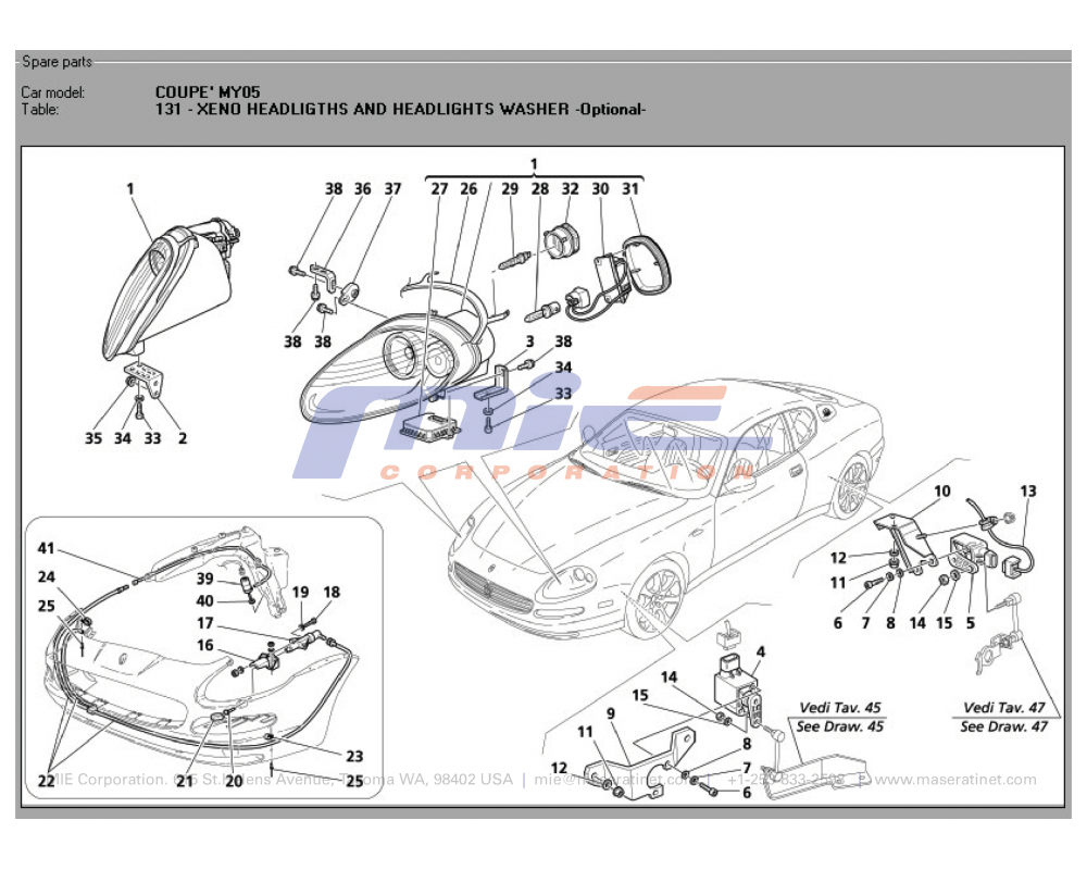 Maserati / 3200 GT / T-131 - xeno headligths and headlights washer -optional-