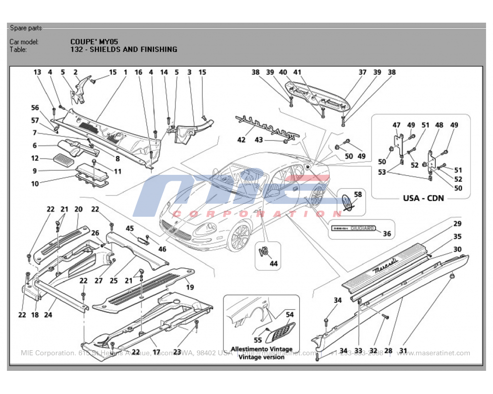 Maserati / 3200 GT / T-132 - shields and finishing