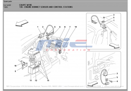 T-136 - engine bonnet sensor and control stations