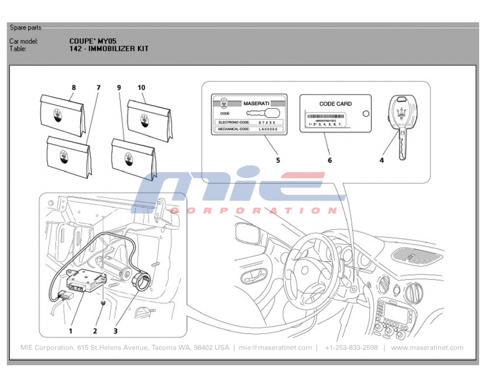 Maserati / 3200 GT / T-142 - immobilizer kit