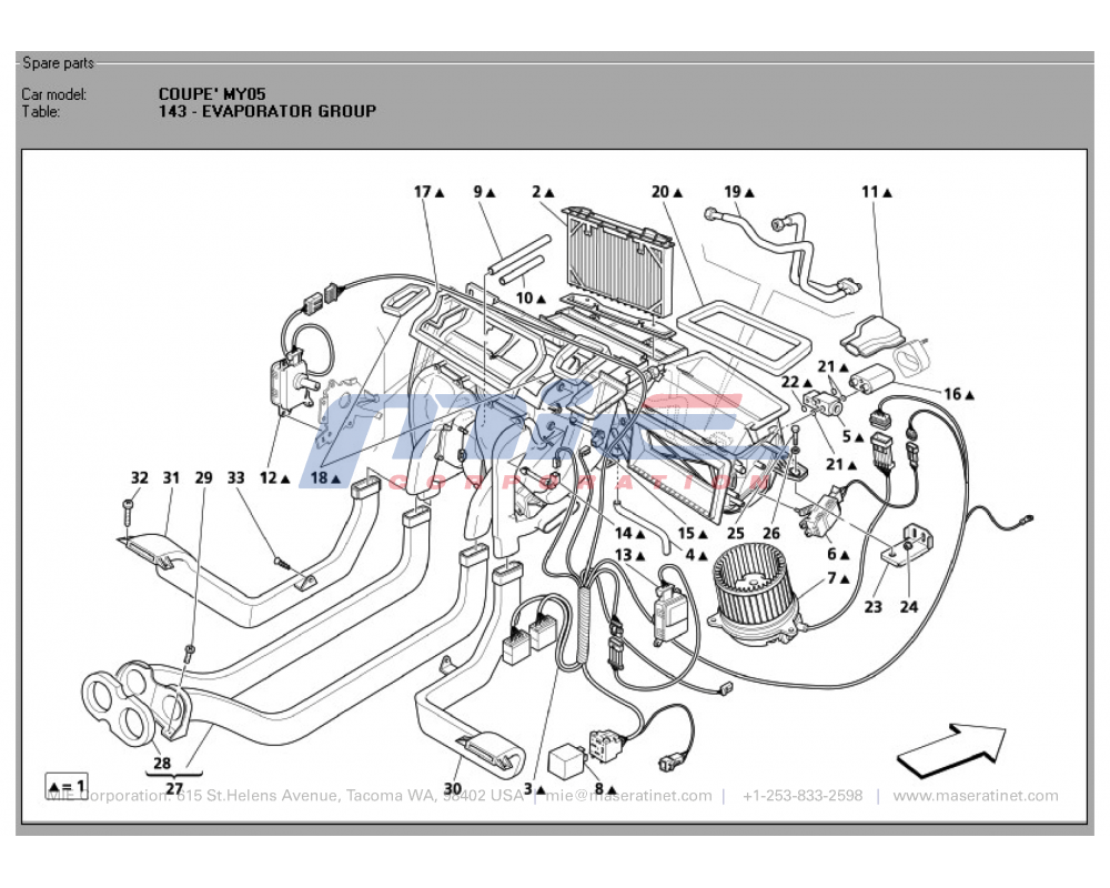 Maserati / 3200 GT / T-143 - evaporator group