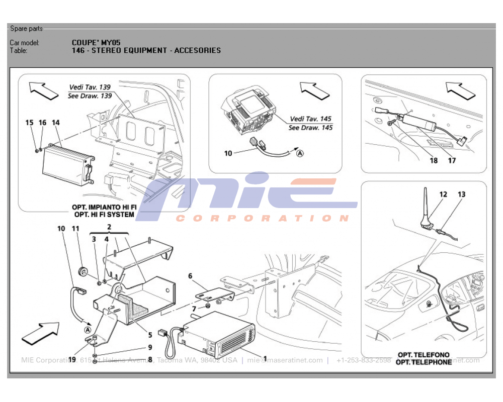 Maserati / 3200 GT / T-146 - stereo equipment - accesories