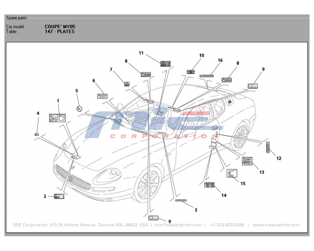 Maserati / 3200 GT / T-147 - plates