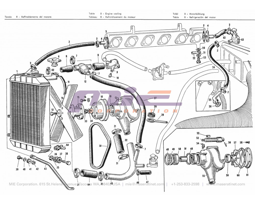 Maserati / 3500 GT/GTI / T-08 - engine cooling