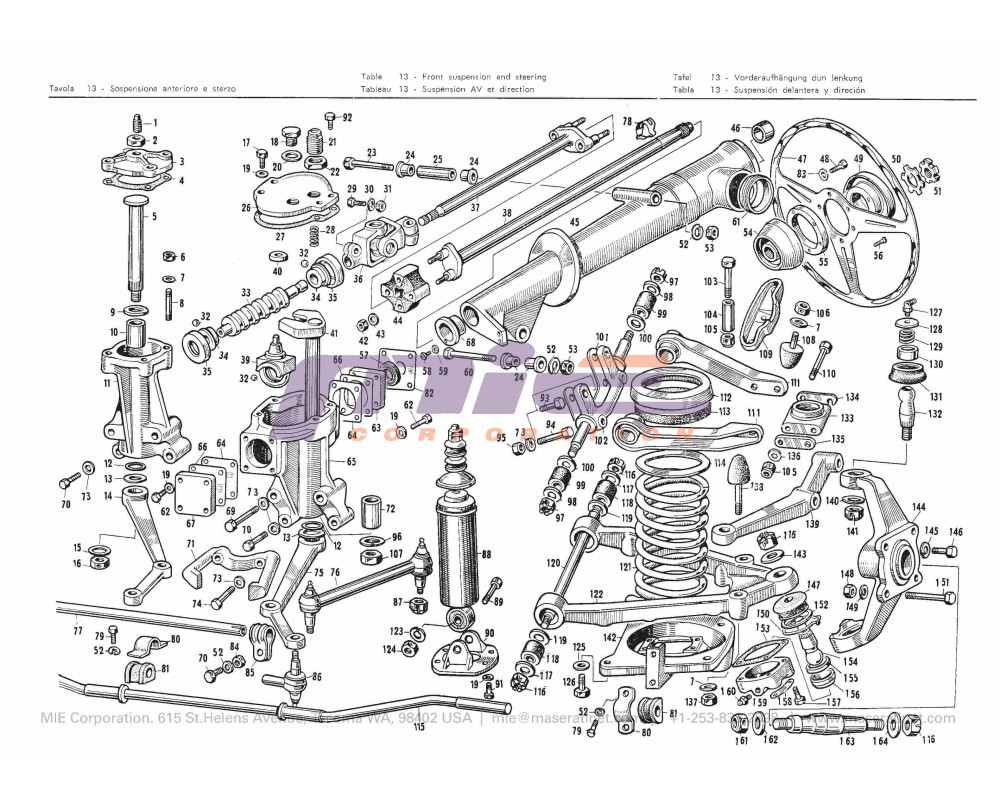 Maserati / 3500 GT/GTI / T-13 - front suspension and steering