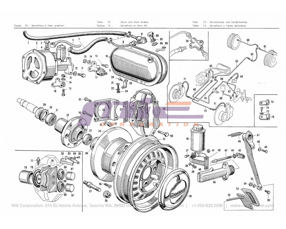 Maserati / 3500 GT/GTI / T-15 - servo and front brakes