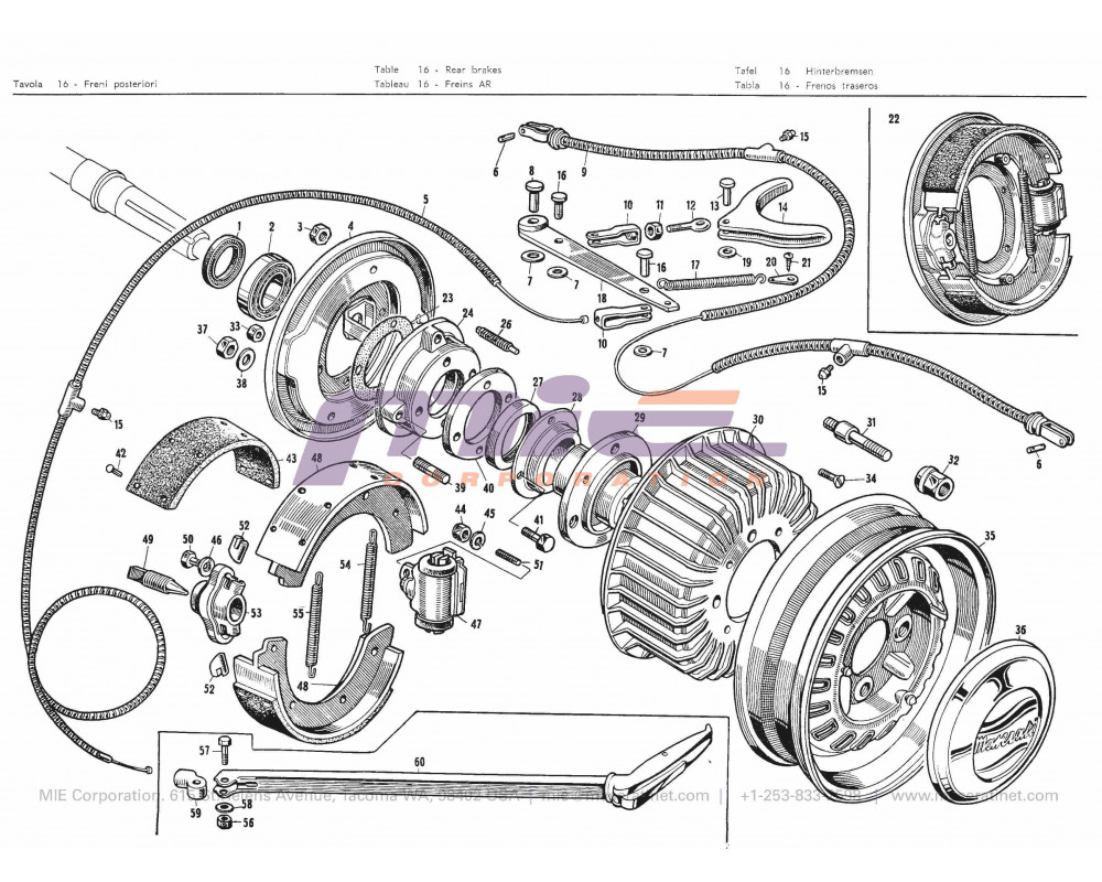 Maserati / 3500 GT/GTI / T-16 - rear brakes