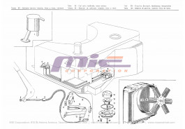 T-33 - fuel tank, handbrake, water radiator