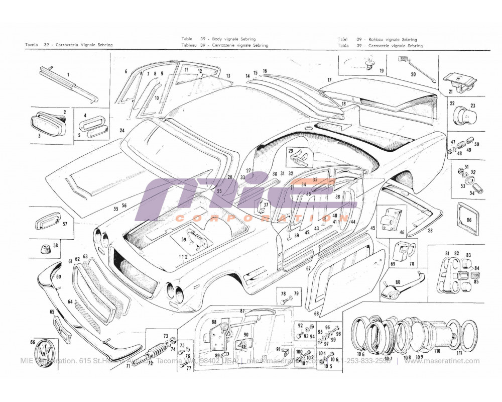 Maserati / 3500 GT/GTI / T-39 - body vignale sebring