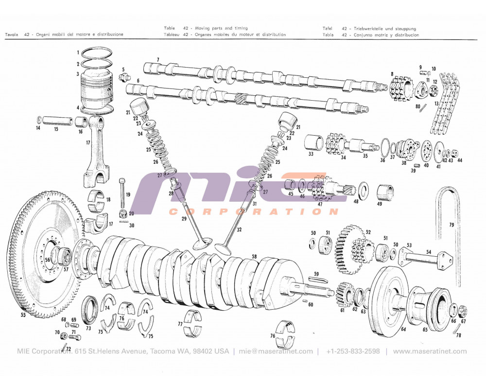 Maserati / 3500 GT/GTI / T-42 - moving parts and timing