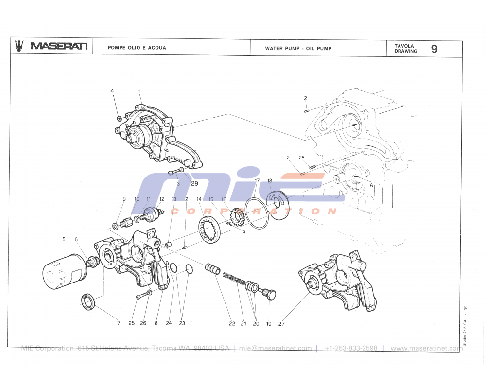 Maserati / Biturbo 2000 / T-09 - water pump - oil pump