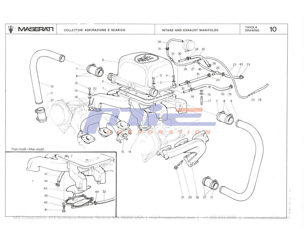 Maserati / Biturbo 2000 / T-10 - intake and exhaust manifolds