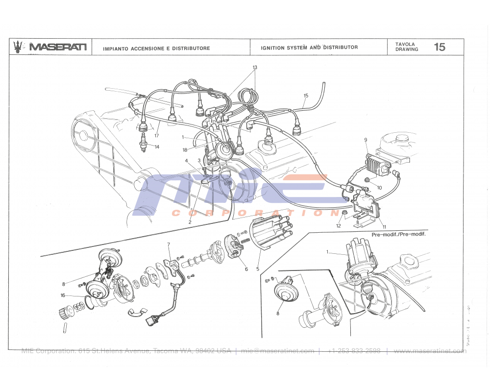 Maserati / Biturbo 2000 / T-15 - ignition system and distributor