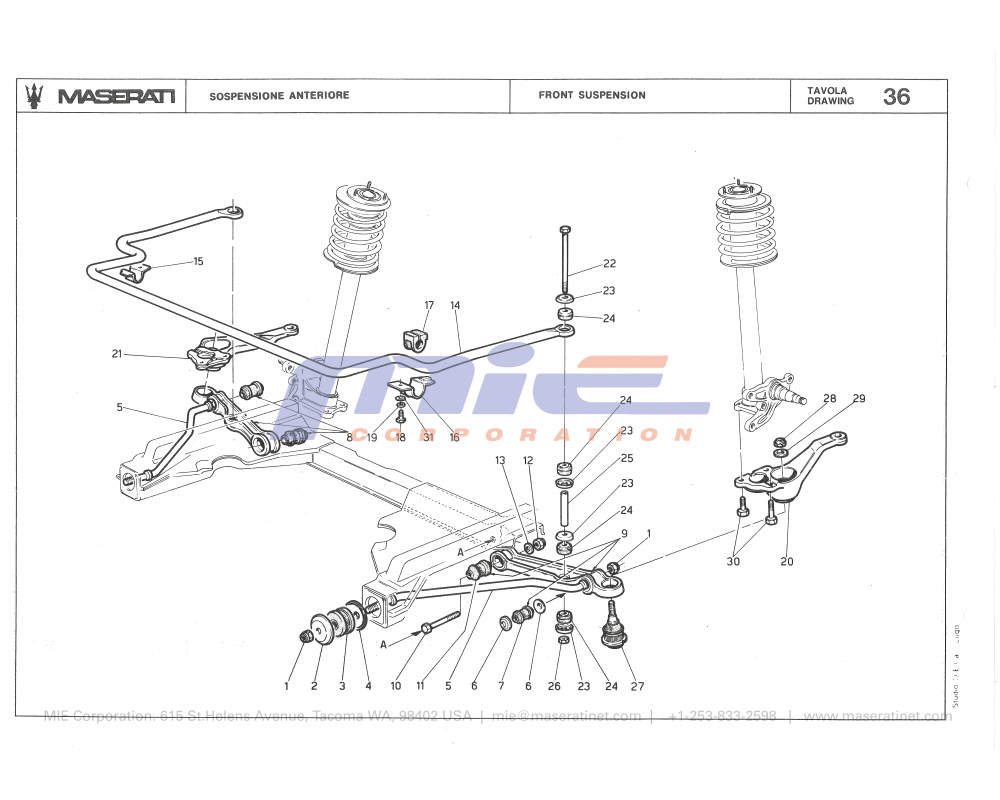 Maserati / Biturbo 2000 / T-36 - front suspension