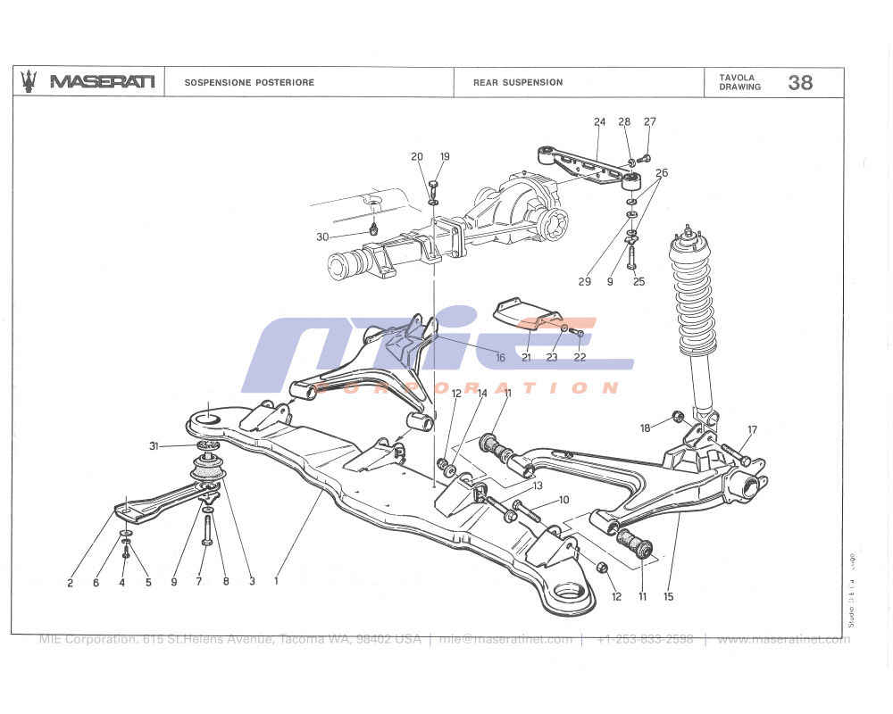 Maserati / Biturbo 2000 / T-38 - rear suspension