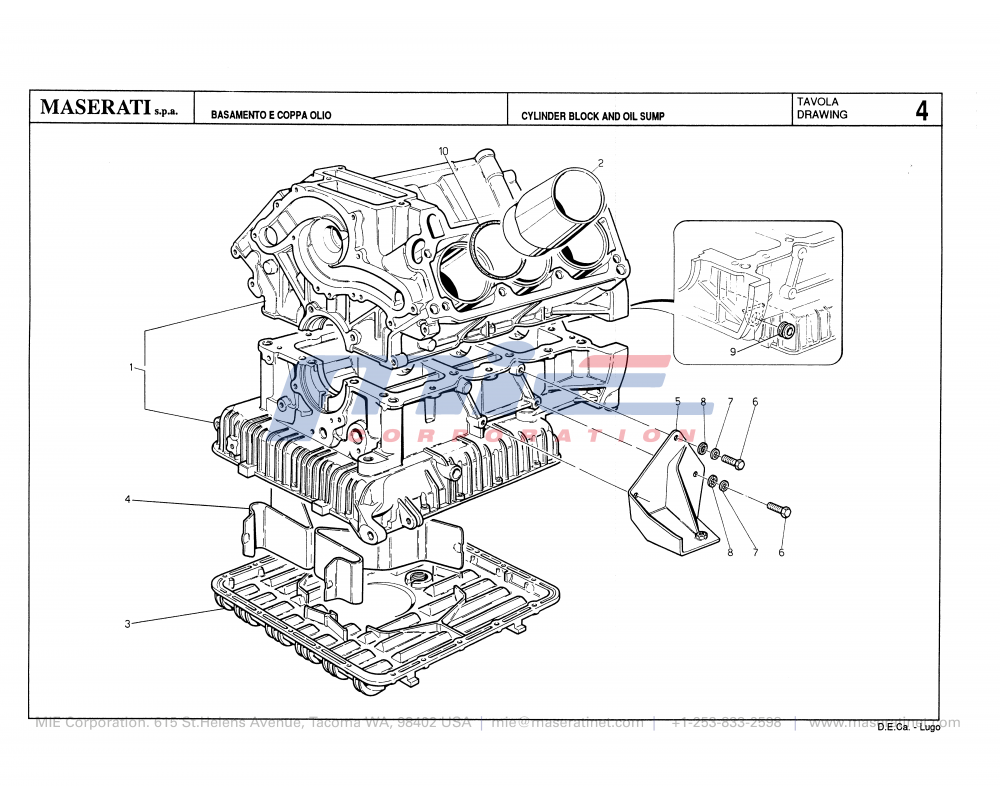 Maserati / Biturbo 228 / T-04 - cylinder block and oil sump