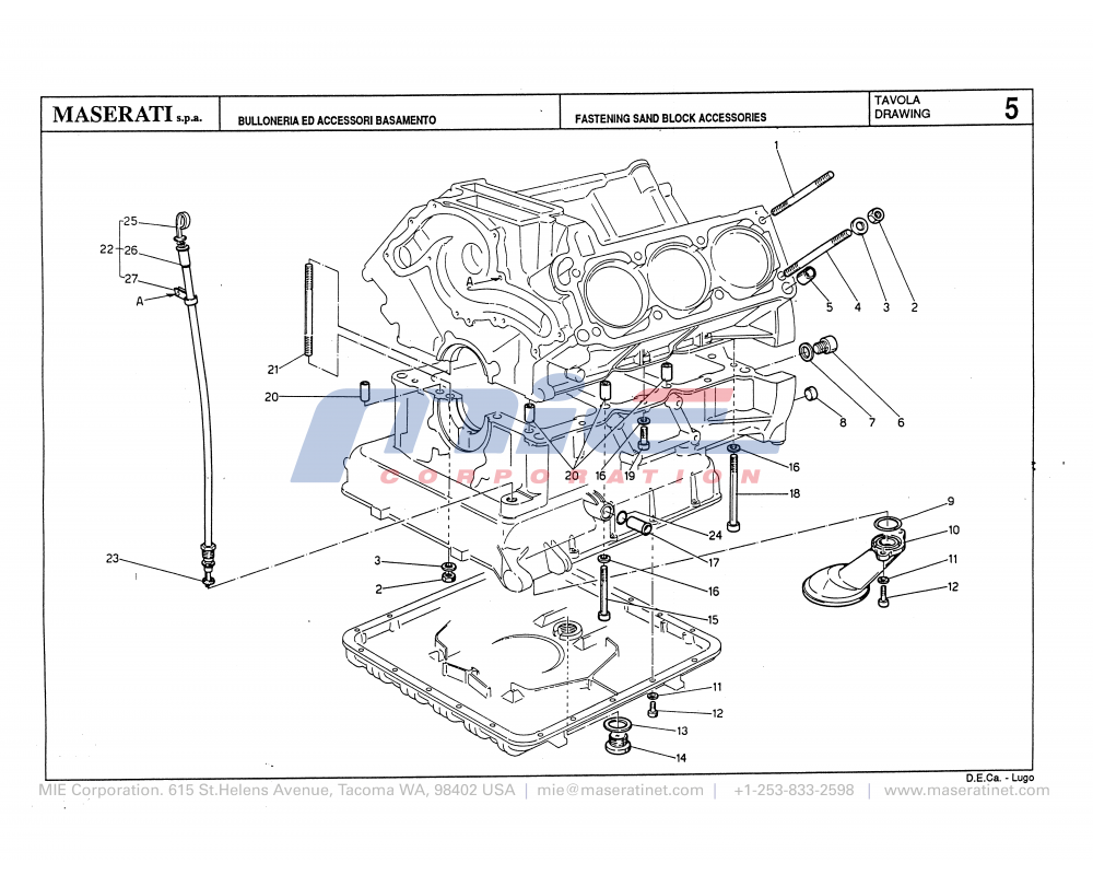Maserati / Biturbo 228 / T-05 - fastening sand block accessories