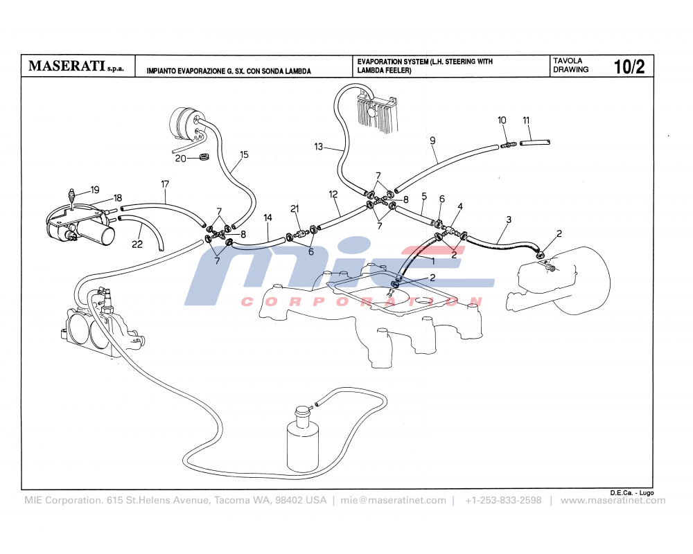 Maserati / Biturbo 228 / T-10_2 - evaporation system (left steering with lambda feeler)