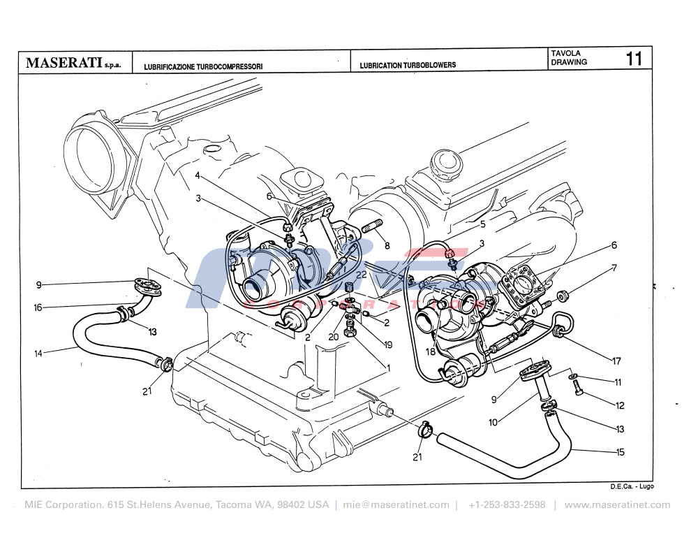 Maserati / Biturbo 228 / T-11 - lubrication turboblowers