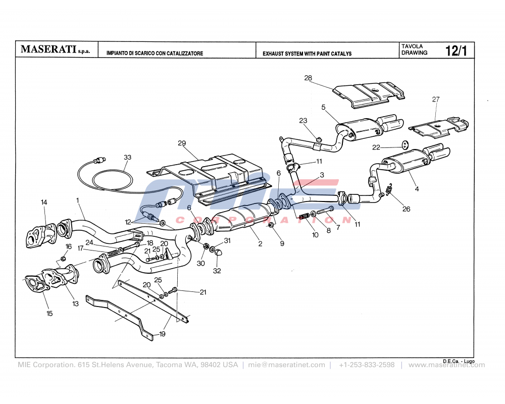 Maserati / Biturbo 228 / T-12_1 - exhaust system with paint catalys