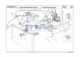 T-13 - engine cooling pipes and thermostat