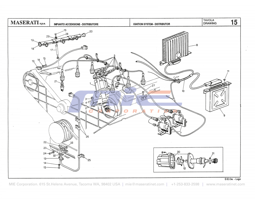 Maserati / Biturbo 228 / T-15 - ignition system - distributor